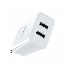 Зарядний пристрій Baseus Speed Mini Dual U 10.5W 2.1A 2USB-A white PLS-00-00052203