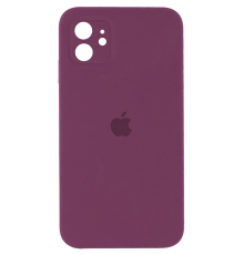 Чохол Silicone Case Квадратні Борти Full Camera iPhone 11 maroon PLS-00-00097831