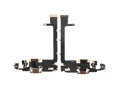 Шлейф iPhone 11 Pro Max з роз'ємом зарядки gold (Original Used) PLS-00-00037015