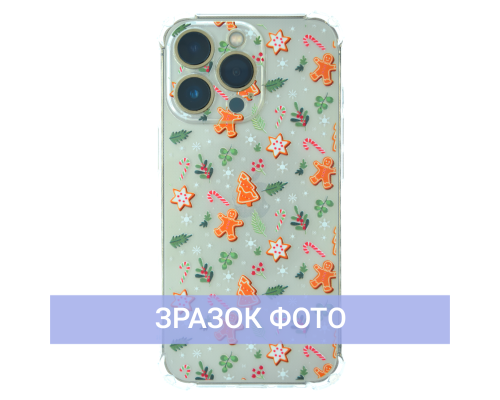Чохол новорічний (різдвяний) WAVE Christmas Holiday iPhone 13 gingerbread men PLS-00-00101303