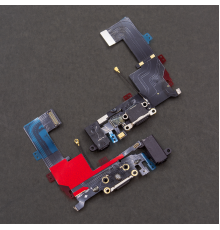 Шлейф iPhone 5s з роз'ємом зарядки та навушників black PLS-00-00021055