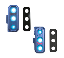 Скло камери Samsung A750 Galaxy A7 2018 з рамкою blue PLS-00-00026590