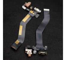 Шлейф Meizu MX6 з роз'ємом зарядки та навушників black (Original Used) PLS-00-00016411