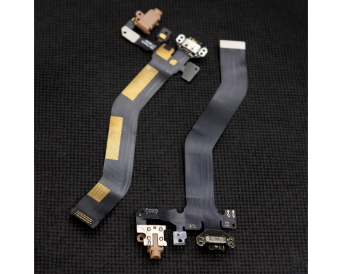 Шлейф Meizu MX6 з роз'ємом зарядки та навушників black (Original Used) PLS-00-00016411