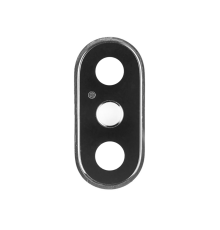 Скло камери Apple iPhone X з рамкою silver (Original) PLS-00-00080756