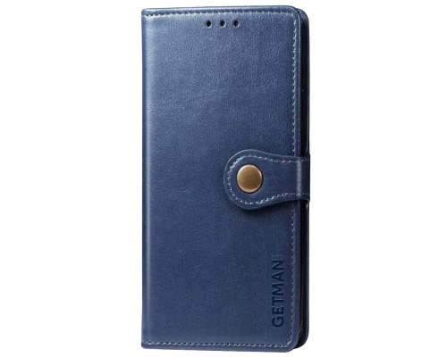 Чохол-книжка Leather GETMAN with card holder Xiaomi Redmi 9 blue PLS-00-00086233