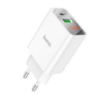 Зарядний пристрій Hoco C100A 20W 3A 1USB-A+1USB-C white PLS-00-00100407
