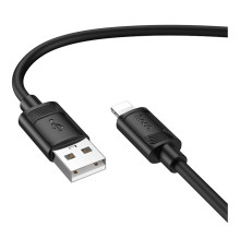 Кабель USB Hoco X122 Silicone Lightning 2.4A Чорний ma38356_3668376