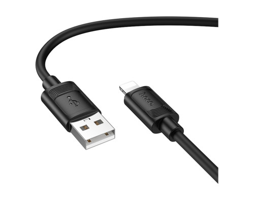 Кабель USB Hoco X122 Silicone Lightning 2.4A Чорний ma38356_3668376