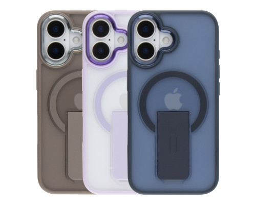 Чохол TPU+PC FlexGuard Magnetic Ring Stand для iPhone 17 Dark Purple ma38100_3667543 2020000500056
