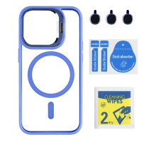 Чохол TPU+PC+Metal Stand Case with MagSafe and Camera Lenses для iPhone 14 Pro М'ята упаковка Blue ma80715_205041 2020000505747