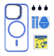 Чохол TPU+PC+Metal Stand Case with MagSafe and Camera Lenses для iPhone 14 Pro М'ята упаковка Blue ma80715_205041