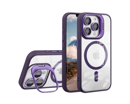 Чохол TPU+PC+Metal Stand Case with MagSafe and Camera Lenses для iPhone 14 Pro М'ята упаковка Blue ma80715_205041 2020000505747