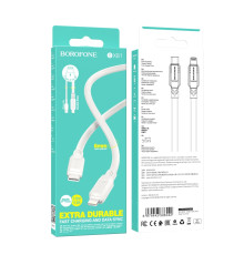 Кабель USB Borofone BX81 PD Type-C to Lightning М'ята упаковка Білий ma102943_269264