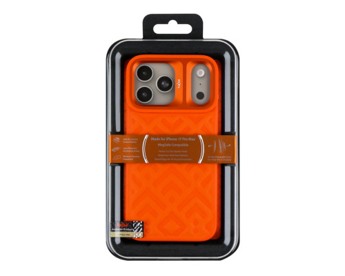 Чохол Kajsa Briquette Collection Rhombus with MagSafe для iPhone 17 Pro Max Orange Plus B-Ring ma39044_3869654 2020000509318