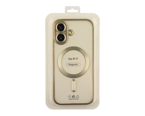 Чохол TPU Metallic Chrome Full Camera with Magsafe для iPhone 17 Chrome Gold ma38675_3867888