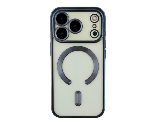 Чохол TPU Metallic Chrome Full Camera with Magsafe для iPhone 17 Pro Chrome Dark Blue ma38677_3867903