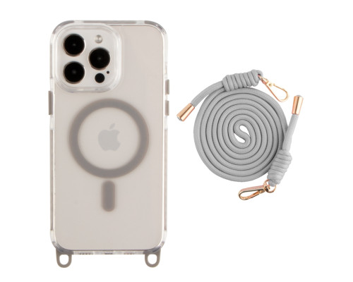 Чохол TPU+PC LanyardCase with MagSafe для iPhone 17 Pro Max Titanium grey ma39121_3869972 2020000499787