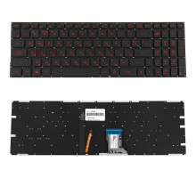 Клавіатура для ноутбука ASUS (GL502VM, GL502VT ) rus, black, без фрейма, підсвічування клавіш(оригінал)