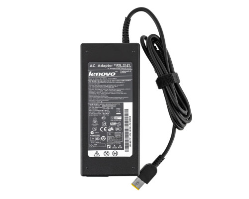 Блок живлення для ноутбука LENOVO 19.5V, 7.7A, 150W, USB+pin (Square 5 Pin DC Plug), black (без кабеля!) NBB-107490