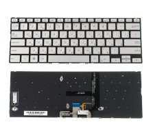 Клавіатура для ноутбука ASUS (UX433 series) rus, silver, без фрейма, підсвічування клавіш NBB-109726