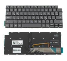 Клавіатура для ноутбука DELL (Inspiron: 5390, 5490, 7490) rus, black, без фейму, підсвічування клавіш (оригінал) NBB-110879
