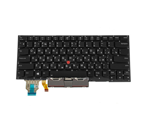 Клавіатура для ноутбука Lenovo (ThinkPad: X1 Carbon 8th Gen) rus, black, без фрейму, підсвічування клавіш