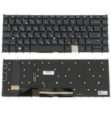 Клавіатура для ноутбука HP (EliteBook X360: 1040 G8) rus, black, без фрейма, підсвічування клавіш NBB-112076