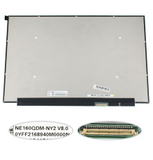 Матриця 16.0 NE160QDM-NY2 (2560*1600, 40pin(eDP, IPS, 165Hz), LED, SLIM(без планок та вушок), матова, роз'єм праворуч знизу) для ноутбука NBB-114478