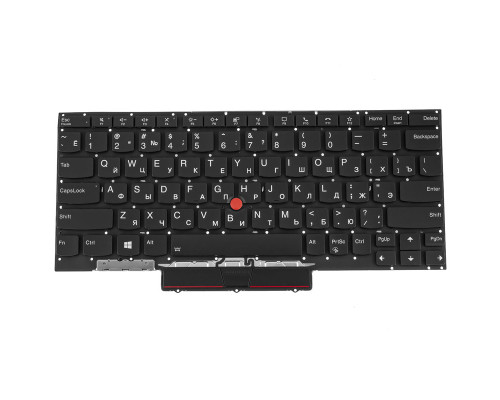 Клавиатура для ноутбука LENOVO (ThinkPad: X1 Nano gen 1) rus, black, без фрейма, подсветка клавиш