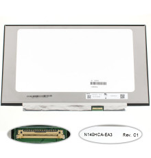 Матриця 14.0" N140HCA-EA3 (1920*1080, 30pin(eDP, IPS, 300 cd/m2, 16.7M, 100% sRGB), LED, SLIM (без планок та вушок), матова, роз'єм справа внизу, дп=220мм narrow border)) для ноутбука