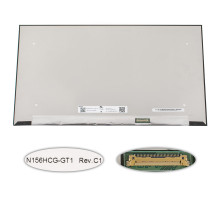 Матриця 15.6" N156HCG-GT1 (1920*1080, 30pin(eDP, IPS, 400cd/m2, колір 16.7M 72%), LED, SLIM(без доп. панелі), матова, роз'єм справа внизу) для ноутбука NBB-123287