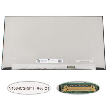 Матриця 15.6" N156HCG-GT1 (1920*1080, 30pin(eDP, IPS, 400cd/m2, колір 16.7M 72%), LED, SLIM(без доп. панелі), матова, роз'єм справа внизу) для ноутбука NBB-123287