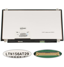 Матриця 15.6" LTN156AT29 (1366 * 768, 40pin, LED, SLIM (вертикальні вушка), глянсова, роз'єм справа внизу) для ноутбука (renew) NBB-123337