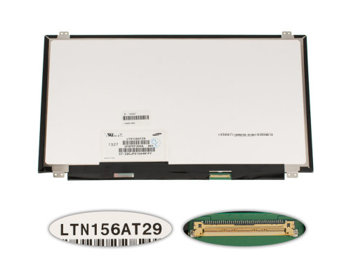 Матриця 15.6" LTN156AT29 (1366 * 768, 40pin, LED, SLIM (вертикальні вушка), глянсова, роз'єм справа внизу) для ноутбука (renew) NBB-123337