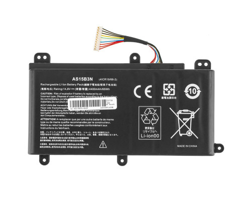 Батарея для ноутбука ACER AS15B3N (Predator 15 G9-591, G9-593) 14.8V 4400mAh 65Wh Black