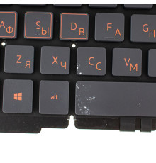 УЦІНКА! Клавіатура для ноутбука DELL (G15: 5510, 5515), rus, black, без кадру, підсвічування клавіш RED (оригінал)