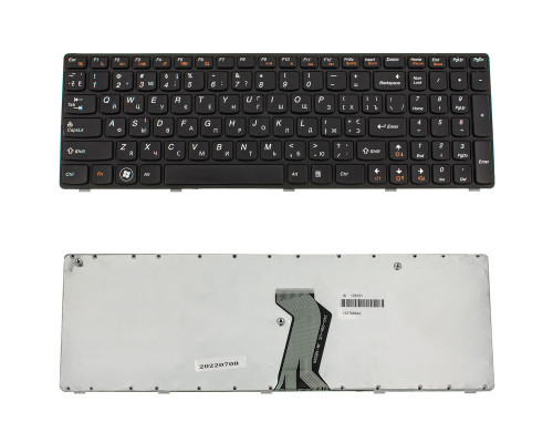 Клавіатура для ноутбука LENOVO (G570, G575, G770, G780, Z560, Z565) ukr, black, black frame NBB-128151