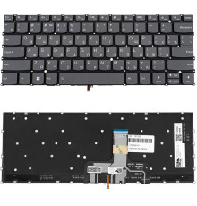 Клавіатура для ноутбука LENOVO (Yoga 7 14IAL7) rus, black, без кадру, підсвічування клавіш