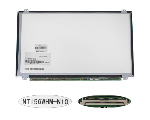 УЦІНКА! Матриця 15.6" NT156WHM-N10 (1366 * 768, 40pin, LED, SLIM (вертикальні вушка), глянець, роз'єм праворуч внизу) для ноутбука (renew) NBB-138932