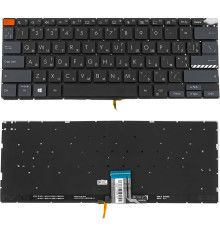 Клавіатура для ноутбука ASUS (X3400, X7400 series), ukr, black, без кадру, підсвічування клавіш (Red Esc) (ОРИГИНАЛ)
