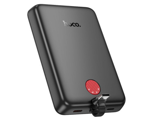 Універсальна Мобільна Батарея Power Bank Hoco J133A Triumph PD20W magnetic with cable(Type-C) 10000mAh Колір Чорний 6942007633239