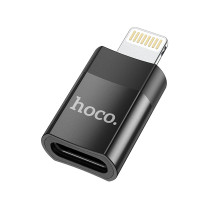 Перехідник Hoco UA17 iP Male to Type-C female USB2.0 adapter Колір Чорний 6931474761996