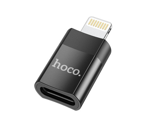 Перехідник Hoco UA17 iP Male to Type-C female USB2.0 adapter Колір Чорний 6931474761996