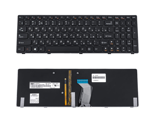 Клавіатура для ноутбука LENOVO (Y580) rus, black, підсвічування клавіш NBB-36107