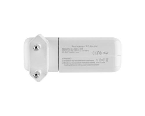 Блок живлення для ноутбука APPLE MagSafe2 20V, 4.25A, 85W, White, квадратний, з євро-адаптером,Т-подібний роз'єм MagSafe2 NBB-41111