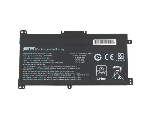 Батарея для ноутбука HP BK03XL (Pavilion X360: 14-BA000 series) 11.55V 3400mAh Black NBB-53069