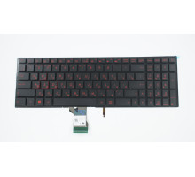 Клавіатура для ноутбука ASUS (G501, N501) rus, black, без фрейма, підсвічування клавіш NBB-62147