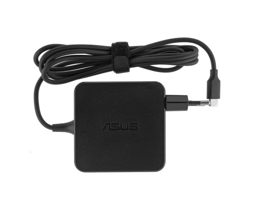 Оригінальний блок живлення для ноутбука ASUS USB-C 65W, Type-C, квадратний, адаптер+перехідник, Black (0A001-00443300) NBB-74516