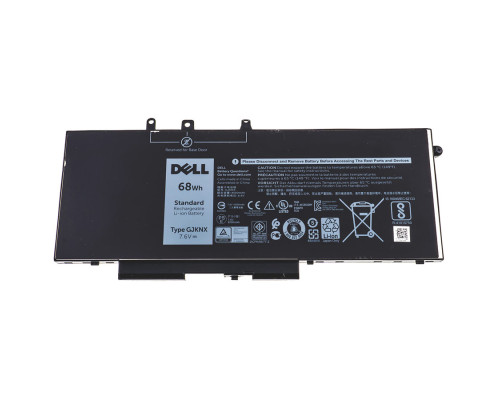 Оригінальна батарея для ноутбука DELL GJKNX (Latitude: 5480, 5580) 7.6V 8500mAh 68Wh Black NBB-75510